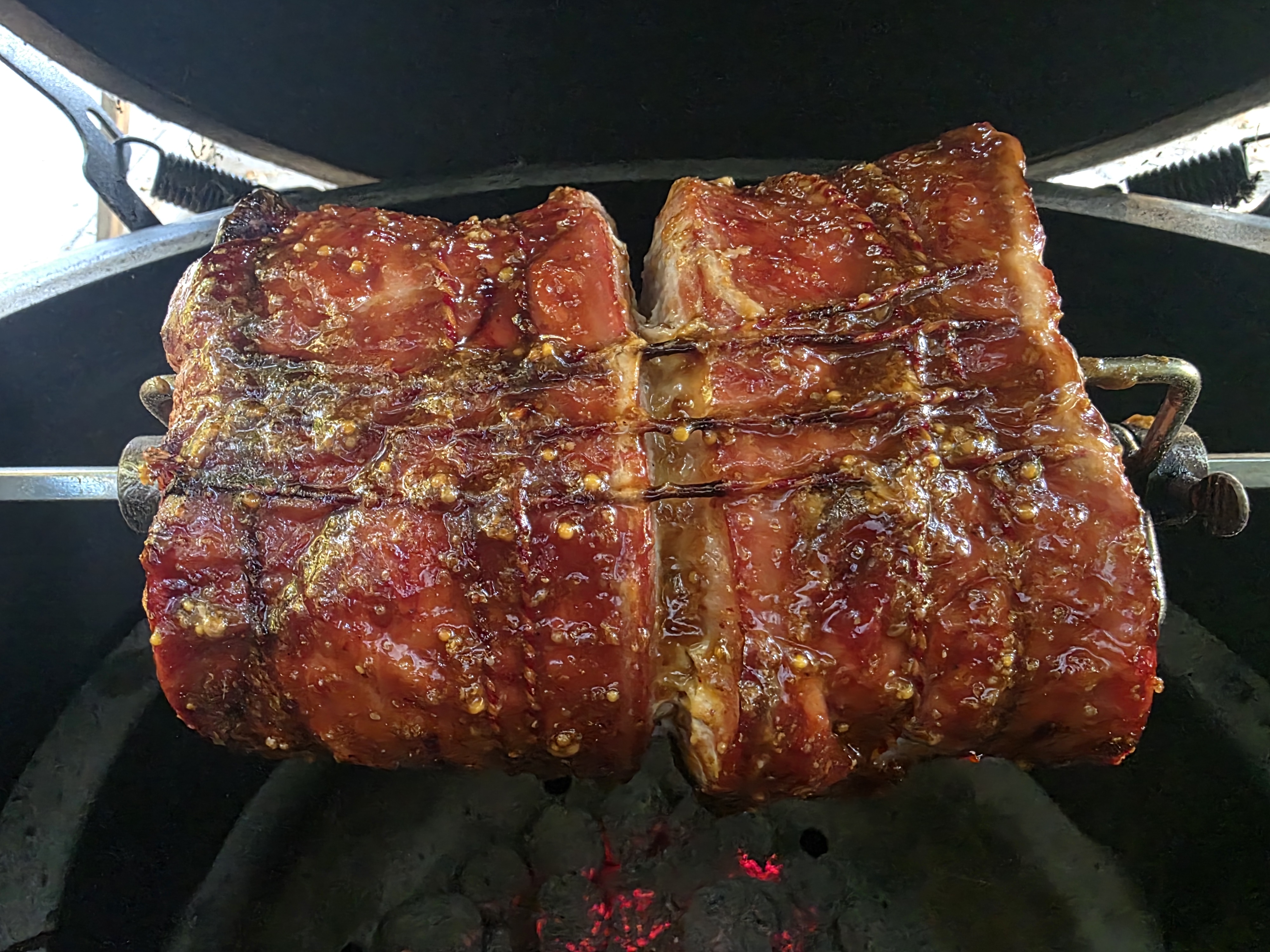 Rotisserie Gammon Ham with Mustard Honey Glaze