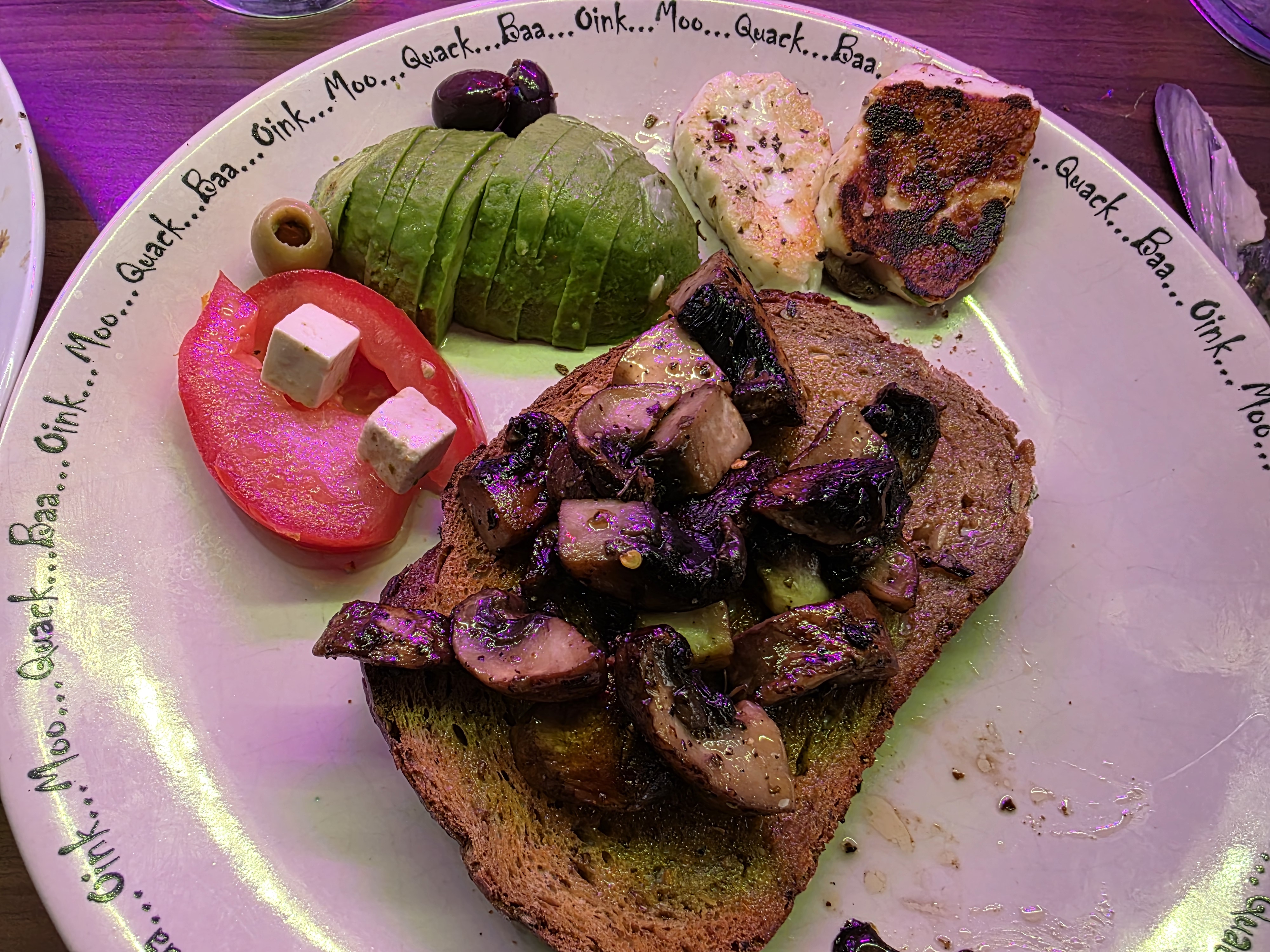 Sautéed Mushroom Toast with Avocado and Feta