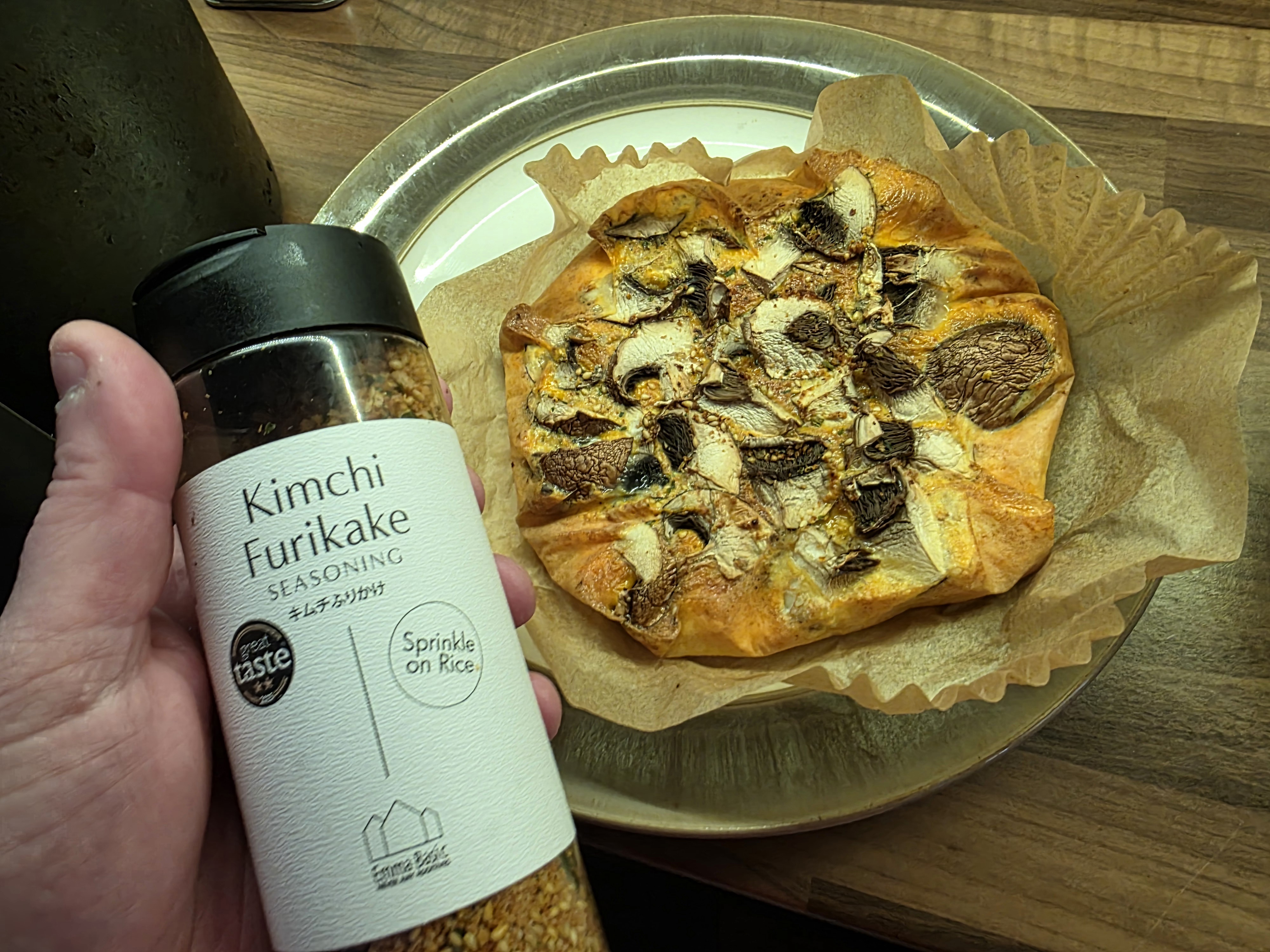 Wild Mushroom Galette with Kimchi Furikake